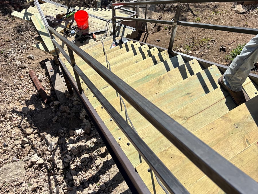 Steel stair framing