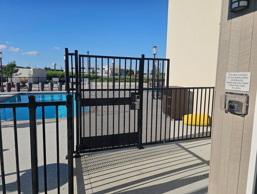Iron pool fence